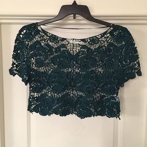 Kimchi Blue | Lace Topper in Evergreen